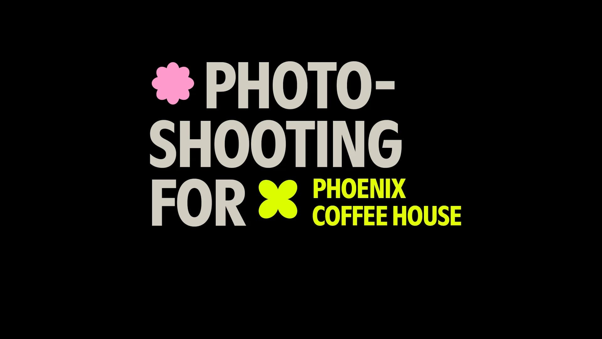 Professional photo shoot showcasing the interior and products of Phoenix Coffee House